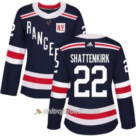 Dame Ishockey New York Rangers Tröja Kevin Shattenkirk 22 Adidas 2017-2018 Marinblå 2018 Winter Classic Authentic